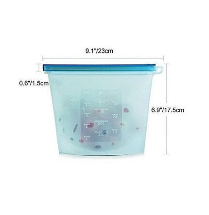 Reusable Silicone Food Storage Fridge Bags