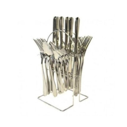 24 Pcs Stainless Spoon, Knife, Fork Cutlery Tableware Set