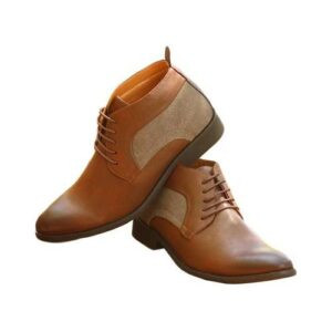 Cacatua Brown Men's Leather Boots Shoes