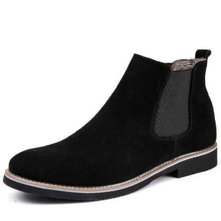Men's Suede Boot Shoes- Black