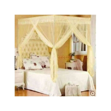 Cream Mosquito Net With Metallic Stand