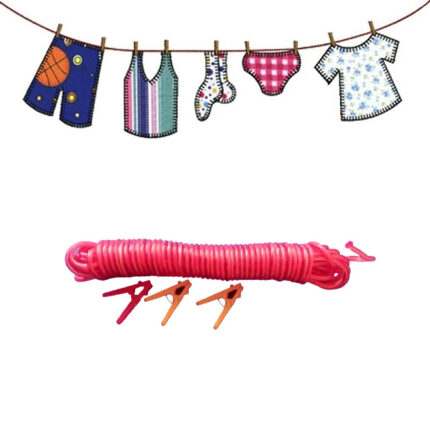 10 Meters Heavy Duty PVC Cloth Line Laundry Dryer Rope