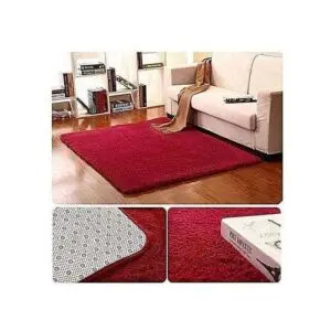 Maroon Fluffy Carpet