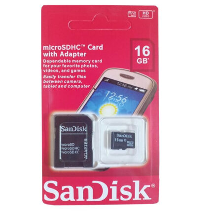 Sandisk 16GB Memory Card With SD Adapter