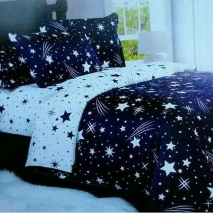 Star Print Duvet set, 1 Duvet, a bed sheet and 2 pillow cases