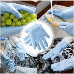 Reusable Silicon Household/Dish Cleaning Gloves - Image 2
