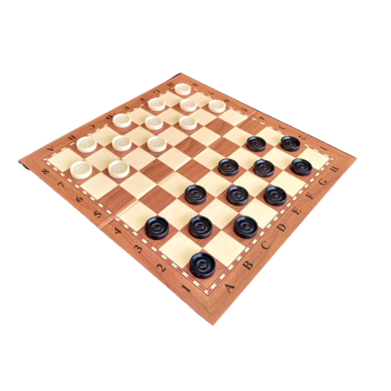 brown checkers draught game