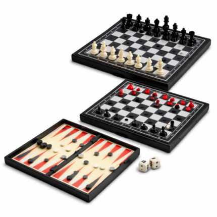 3 in 1 Chess, Checkers/Draught, Backgammon Board Game