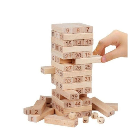 Wooden Jenga Yard Pull And Stack Tower Game