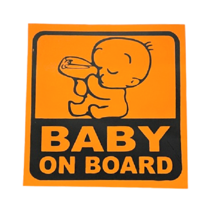 Car Baby On Board Fluorescent Sticker