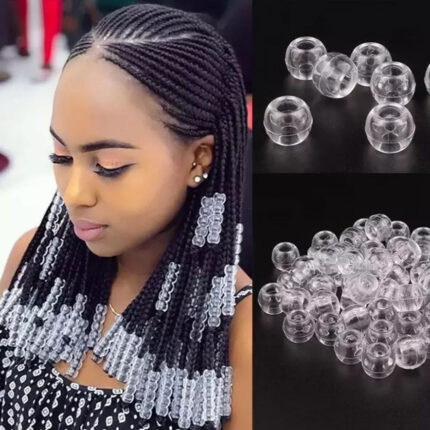 clear hair beads