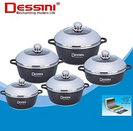 Dessini 10pcs Stainless Non Stick Cooking Pot