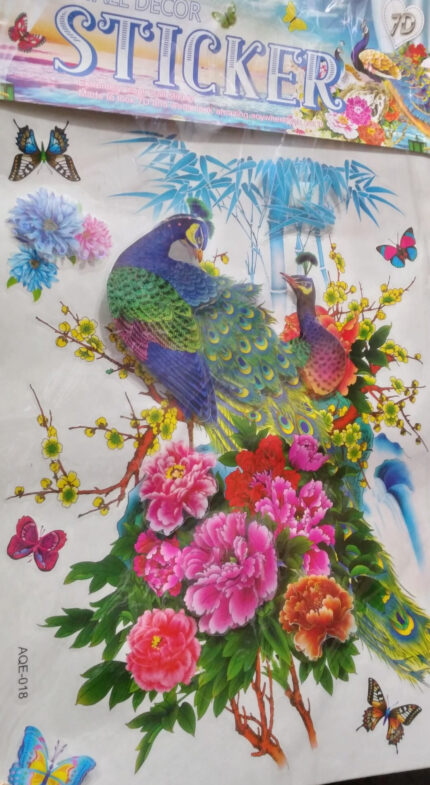 7D Peacock Wall Decoration Sticker