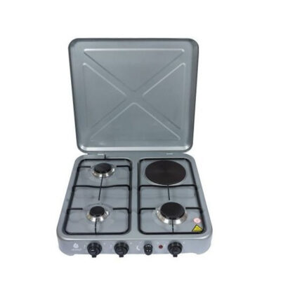 Nunix 3 Gas + 1 Electric Burner Table Top Cooker Stove