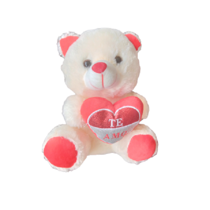 white teddy bear doll