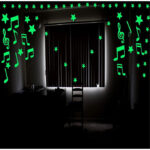 Glow In The Dark Luminous Music Note Tags Stickers