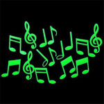 Glow In The Dark Luminous Music Note Tags Stickers - Image 2