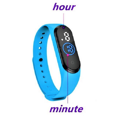 Blue Touch Sensor Wrist Band Watch