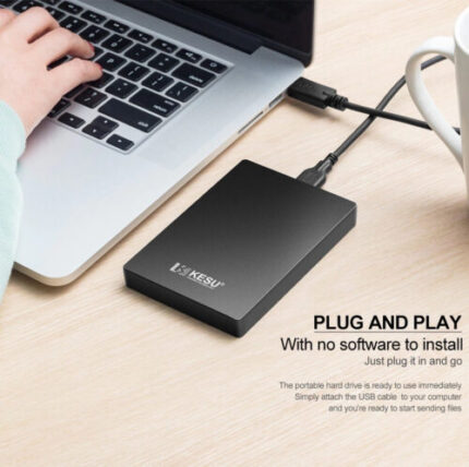 1TB Slim 3.0 External Hard Disk Drive (1 TB Harddisk Harddrive with Metallic Case)