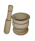 Big Kitchen Wooden Mortar and Pestle Grinding Bowl