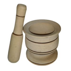 Big Kitchen Wooden Mortar and Pestle Grinding Bowl