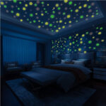 Glow In The Dark Luminous Snow Flakes Wall Stickers - white
