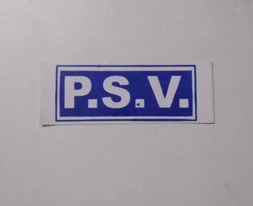 P.S.V Sticker Sign