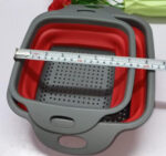 Collapsible  Silicon wash Drainer Colander - Image 2