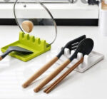 4 Slot Serving Spoon Rest Holder With Lid Rest