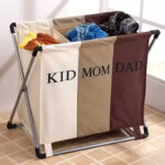 3 Compartment Foldable Laundry Basket
