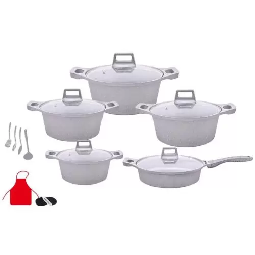 Heavy Gauge 17 Pcs Cookware Set - Image 3