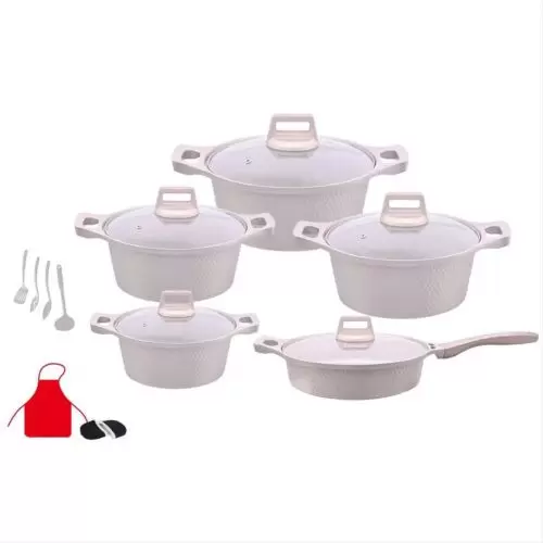 Heavy Gauge 17 Pcs Cookware Set - Image 2