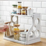 Double Layer Spice Rack With Side Hollow Pockets - Image 2
