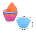 12 Pcs Re-usable Silicone Cup Cake Moulds - Image 3