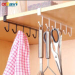 6 Slot Multi- Purpose Metallic Under The Shelf Hook