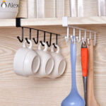 6 Slot Multi- Purpose Metallic Under The Shelf Hook - Image 2