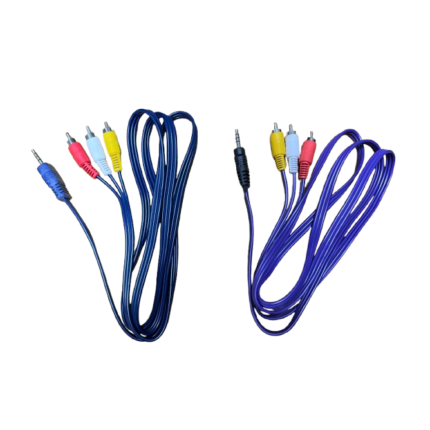 Jack AUX to RCA 3 Pin Audio And Video Cable