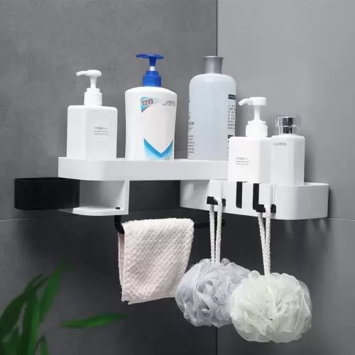 Rotating bathroom organizer
