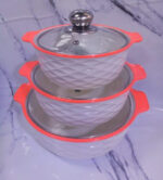 3 pcs Set Ceramic Casserole Serving Dishes
