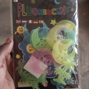 Glow in the dark Moon and Palm Trees Stickers