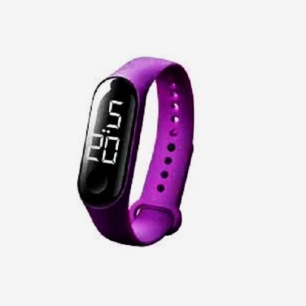 purple wrist touch watch
