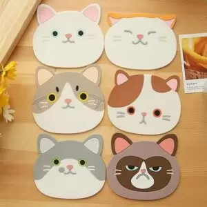 stylish Cup pad mats with cat designs
