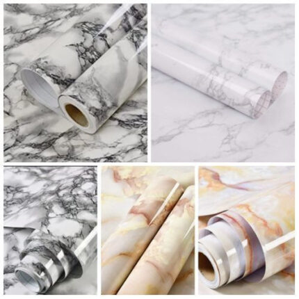Self Adhesive Marble Profile Contact countertop cabinet Vinyl Wallpaper Paper Mat