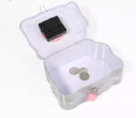 Electronic steel Cow Coin Bank With Keys & Padlock - Image 2