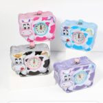 Electronic steel Cow Coin Bank With Keys & Padlock - Image 3