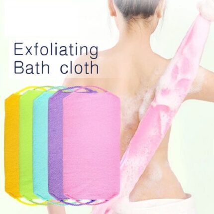 Bathing Scrubber Exfoliating Stretchable Pull Back Bathing Sponge Wash Cloth Scrub
