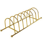Elegant 7 Slot Gold  Coated  Plate Stand - Image 2