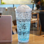 550 Ml Summer Creative Ice Cup Student Double Layer Plastic With Cover Pipette  Chilled Crush Ice Cup - Image 2