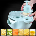 Multifunctional Magic Spin/Vegetable Cutter with Drain Basket