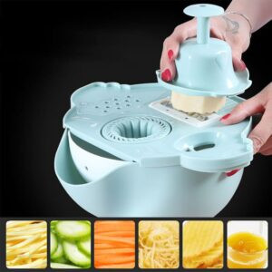 Multifunctional Magic Spin/Vegetable Cutter with Drain Basket